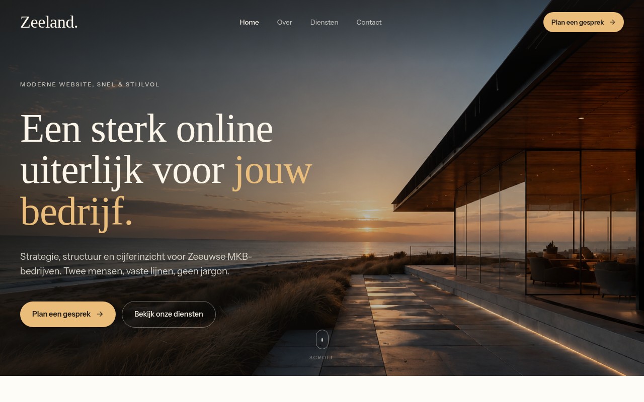 Screenshot van Minimal Luxury template