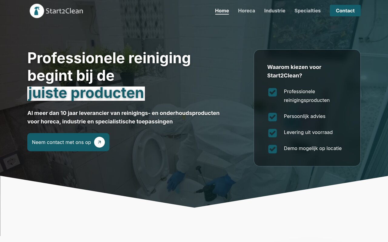 Voorbeeld: Start2Clean