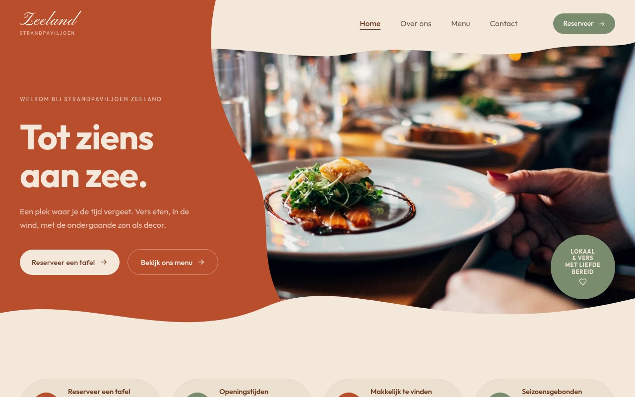 Screenshot van Warm Haven template